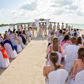beach club wedding ceremony