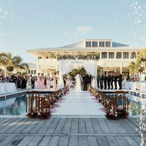 wedding over pool